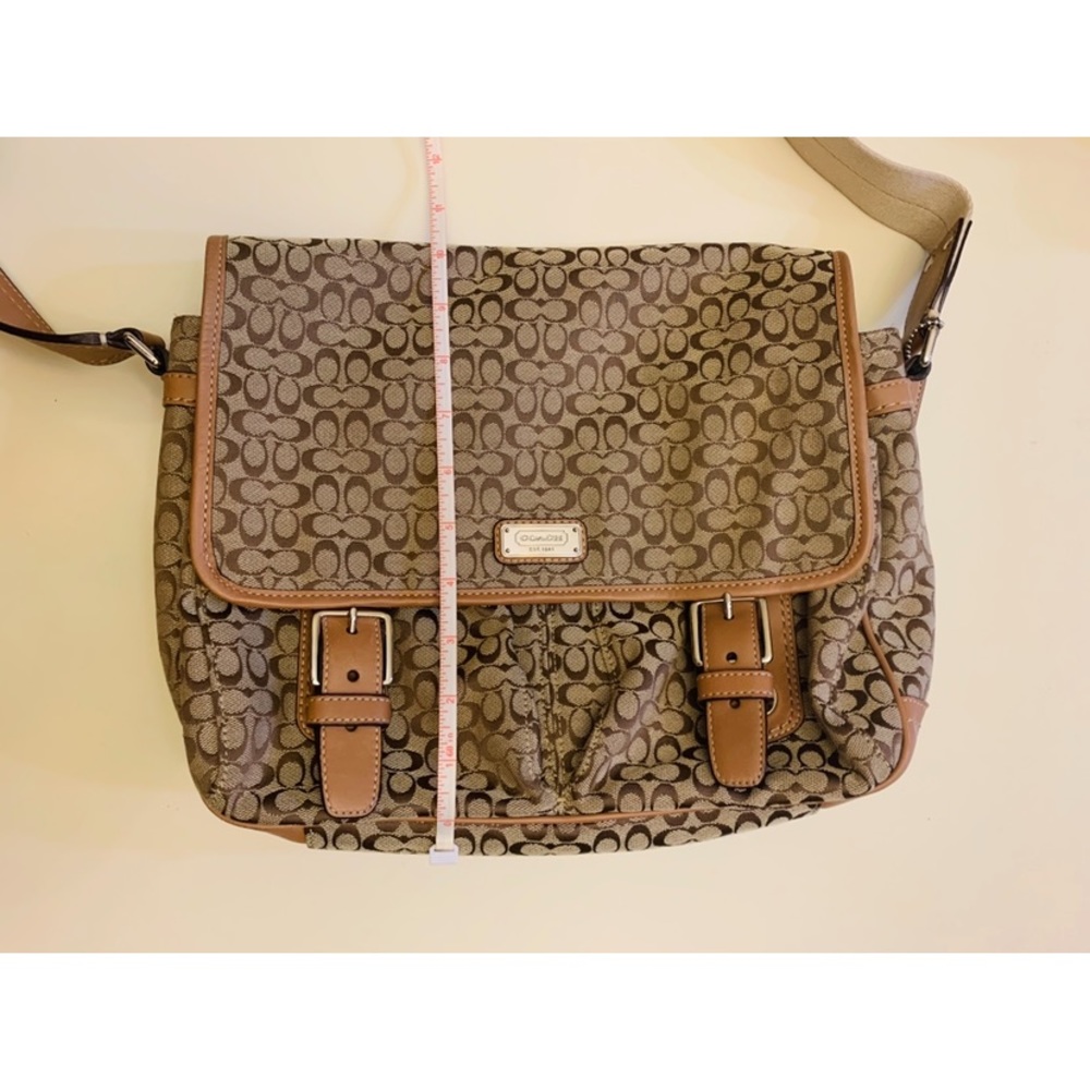 Coach Messenger Bag with Logo on fabric